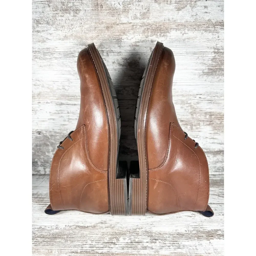 Men's Cole Haan Kennedy Grand Brown Leather Waterproof Chukka Boots Sz 10M EUC!